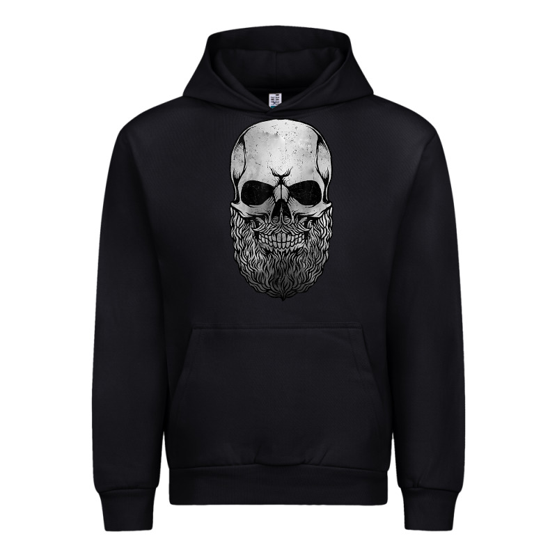 Creepy Bald And Bearded Skull For Halloween & Skeletons Fans T Shirt Urban Hoodie by baoMotion | Teevron