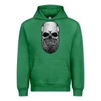 Emerald creepy bald and bearded skull for halloween & skeletons fans t shirt Urban Hoodie - baoMotion
