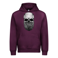 Mauve Wine creepy bald and bearded skull for halloween & skeletons fans t shirt Urban Hoodie - baoMotion