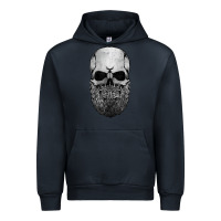 Navy creepy bald and bearded skull for halloween & skeletons fans t shirt Urban Hoodie - baoMotion