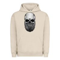 Pigment French Oak creepy bald and bearded skull for halloween & skeletons fans t shirt Urban Hoodie - baoMotion