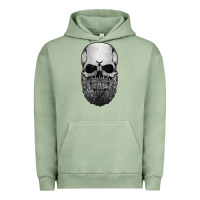 Pigment Oil Green creepy bald and bearded skull for halloween & skeletons fans t shirt Urban Hoodie - baoMotion