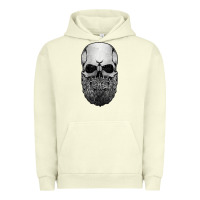 Pigment Pistachio creepy bald and bearded skull for halloween & skeletons fans t shirt Urban Hoodie - baoMotion