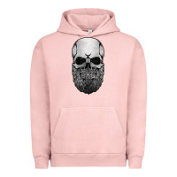 Pigment Salmon creepy bald and bearded skull for halloween & skeletons fans t shirt Urban Hoodie - baoMotion