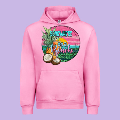 Somewhere On A Beach Urban Hoodie Designed By Jahusdesignshop