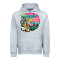 Heather Grey somewhere on a beach Urban Hoodie - JahusDesignShop
