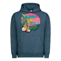 Pigment Midnight Navy somewhere on a beach Urban Hoodie - JahusDesignShop
