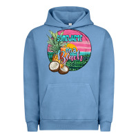 Pigment Pebble Blue somewhere on a beach Urban Hoodie - JahusDesignShop