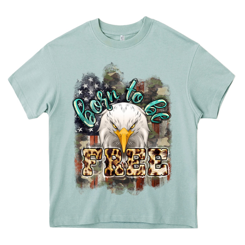 Born To Be Free 4th Of July Heavy Core Tee by HowdyJamesFarm | Teevron