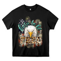 Black Born to be free 4th of july Heavy Core Tee - HowdyJamesFarm