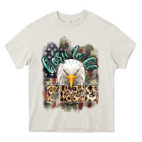 Cream Born to be free 4th of july Heavy Core Tee - HowdyJamesFarm