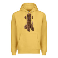 Antique Gold Poodles Dog lllustrations Premium Hoodie - LillyAllenDesigns