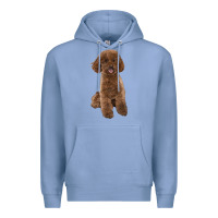 Colony Blue Poodles Dog lllustrations Premium Hoodie - LillyAllenDesigns