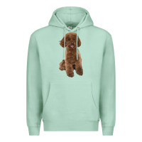 Seafoam Poodles Dog lllustrations Premium Hoodie - LillyAllenDesigns