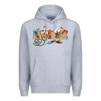 Heather Grey fall nurse Premium Hoodie - RanaPortraitStore