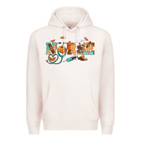 Pale Pink fall nurse Premium Hoodie - RanaPortraitStore