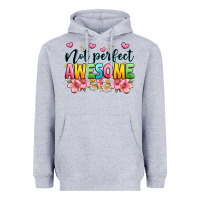 Heather Grey not perfect awesome Heavyweight Hoodie - JahusDesignShop