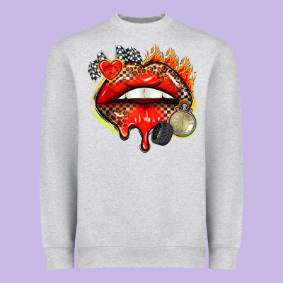 Race Lips Heavyweight Sweatshirt Designed By Adodesignshop