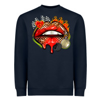 Navy race lips Heavyweight Sweatshirt - AdoDesignShop