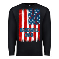 Black baseball dad american flag Premium Sweatshirt - JahusDesignShop