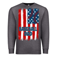 Charcoal Heather baseball dad american flag Premium Sweatshirt - JahusDesignShop