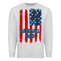 Dove Grey baseball dad american flag Premium Sweatshirt - JahusDesignShop