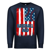 Navy baseball dad american flag Premium Sweatshirt - JahusDesignShop