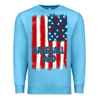 Ocean Blue baseball dad american flag Premium Sweatshirt - JahusDesignShop