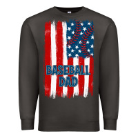 Smoke baseball dad american flag Premium Sweatshirt - JahusDesignShop