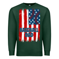 Sports Green baseball dad american flag Premium Sweatshirt - JahusDesignShop