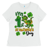 White My first St. Patrick's Day Ladies Tee - CowGirlArtShop