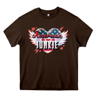 Chocolate Brown American junkie 4th of july Heavy Core Tee - HowdyJamesFarm