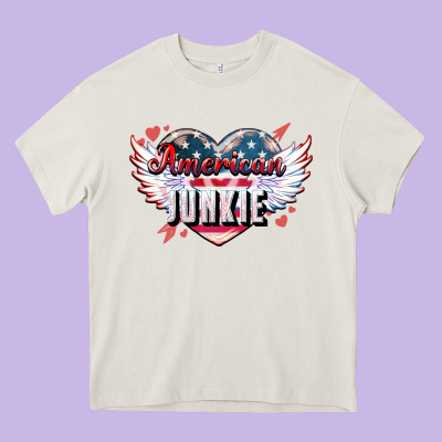 American Junkie 4th Of July Heavy Core Tee Designed By Howdyjamesfarm