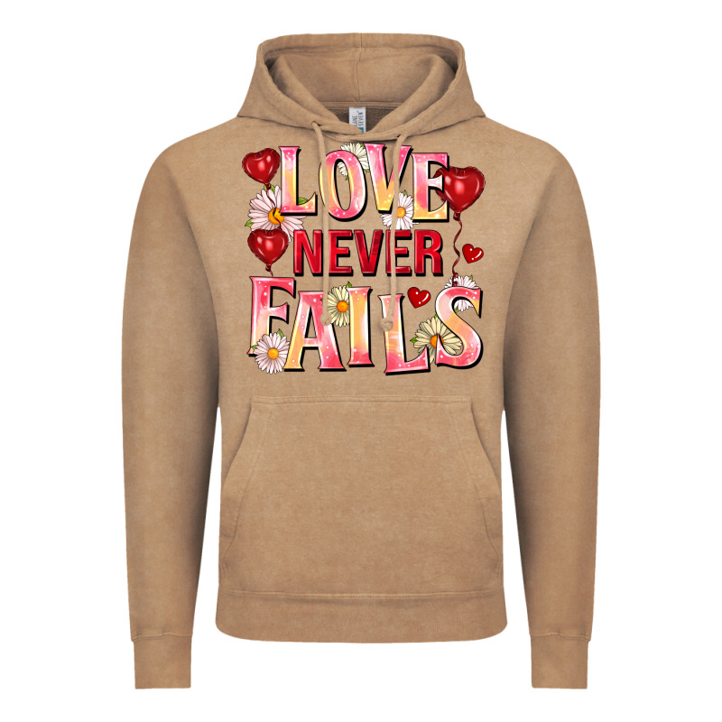 Love Never Fails Vintage Hoodie by FaDigitalArtStudio | Teevron