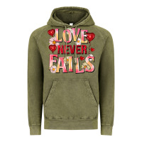 Vintage Olive Love never fails Vintage Hoodie - FaDigitalArtStudio