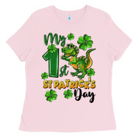 Bubblegum Pink My first St. Patrick's Day Ladies Tee - CowGirlArtShop
