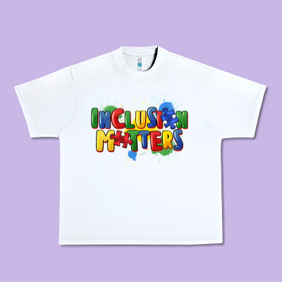 Inclusion Matters Urban Heavy Tee Designed By Fadigitalartstudio