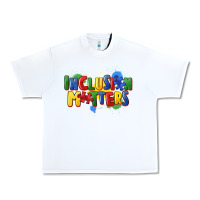White Inclusion matters Urban Heavy Tee - FaDigitalArtStudio