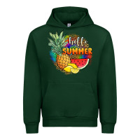 Forest Green hello summer pineapple Urban Hoodie - JahusDesignShop