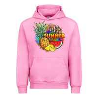 Fuchsia Pink hello summer pineapple Urban Hoodie - JahusDesignShop