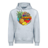 Heather Grey hello summer pineapple Urban Hoodie - JahusDesignShop