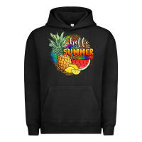 Pigment Black hello summer pineapple Urban Hoodie - JahusDesignShop