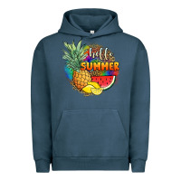 Pigment Midnight Navy hello summer pineapple Urban Hoodie - JahusDesignShop