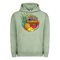 Pigment Oil Green hello summer pineapple Urban Hoodie - JahusDesignShop