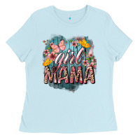 Baby Blue Girl mama butterfly mother's day Ladies Tee - HowdyJamesFarm