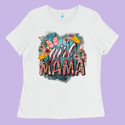 Girl Mama Butterfly Mother's Day Ladies Tee Designed By Howdyjamesfarm
