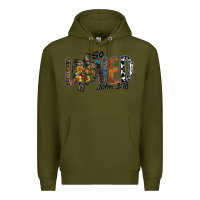 Army Green so loved jhon 3.16 Premium Hoodie - SublimationCraftShop
