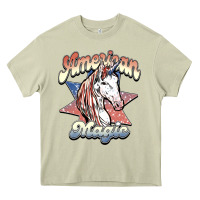 Mossy American unicorn magic Heavy Core Tee - HowdyJamesFarm