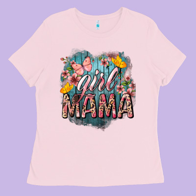 Girl Mama Butterfly Mother's Day Ladies Tee Designed By Howdyjamesfarm