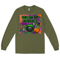 Army Green drink up witches tumbler Long Sleeve Tee - BundleAndBundleShop